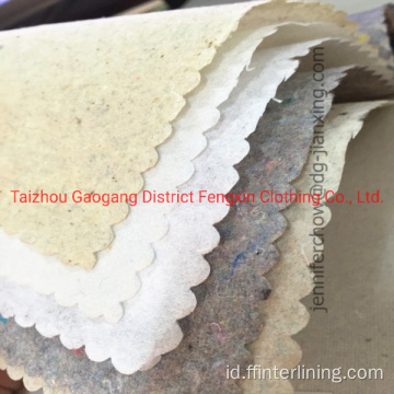 100% katun nonwoven interlining backing fabric untuk garmen